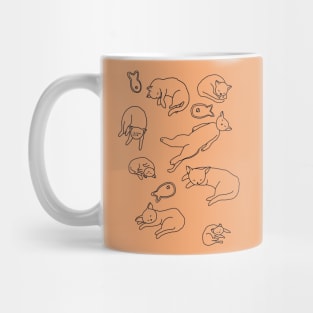 Lazy Cat v2 Line Mug